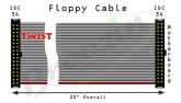 FDD Cabo de comunicação (dados) de 34 vias para Disquetes
